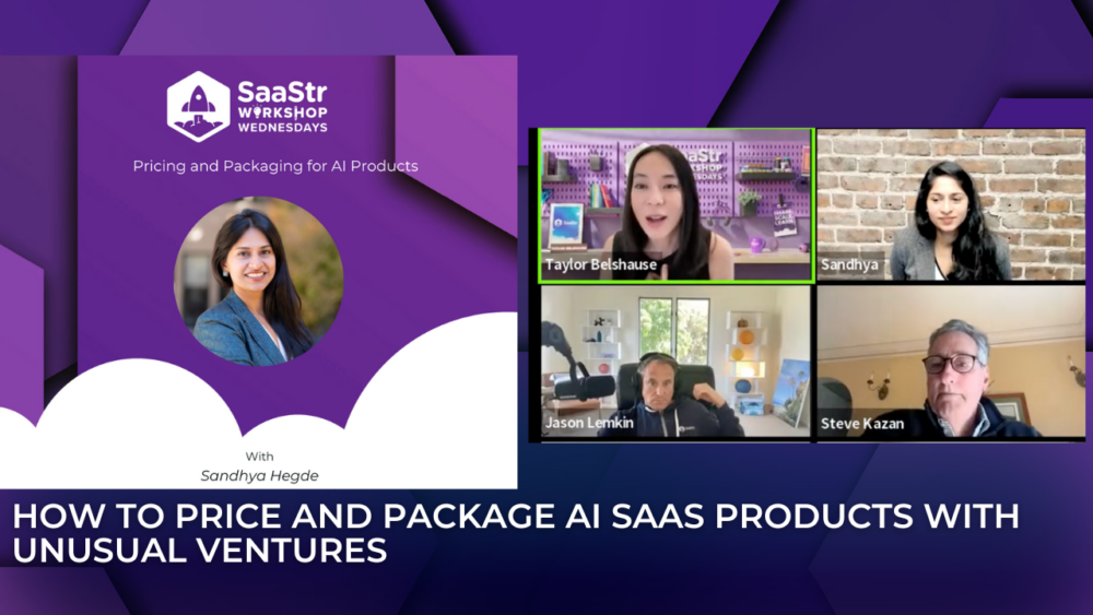 How to Price and Package AI SaaS Products with Unusual Ventures